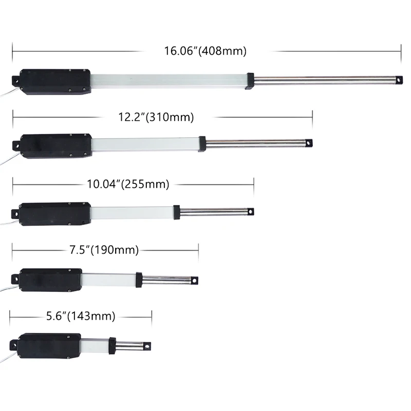 Elétrico da C.c. Controlador sem Fio v do Motor Mini Atuador Linear mm – s 20n Curso 25 50 75 100 150mm dc v Volt Lineal 12 15