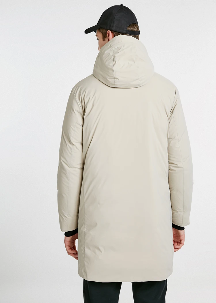 JackJones Mens Pure Color hooded jacket long warm coat Jacket | 218412526