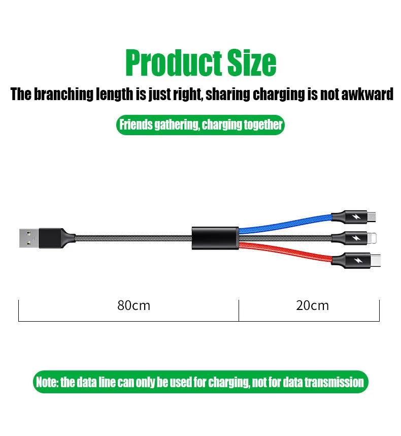 Кабель для мобильного телефона 3 в 1 Micro USB кабель usb type C кабель для зарядки IOS USB шнур