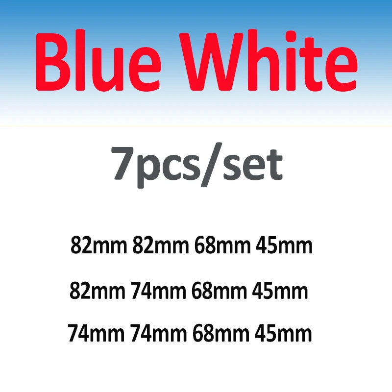 

Blue White 7X For 1 3 5 7 series E60 E90 F10 F30 F15 82mm 74mm 68mm 45mm Car Steering Car Wheel Center cap Front Rear Badge