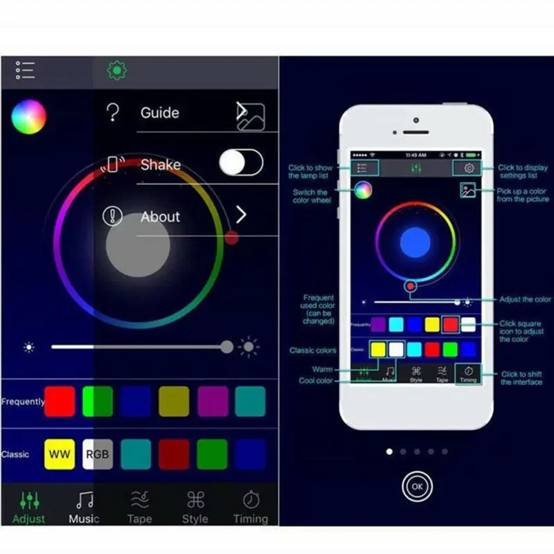 Горячий автомобиль RGB волоконно-оптические атмосферные лампы салона автомобиля окружающий светильник декоративная приборная панель двери пульт дистанционного управления или управление через приложение