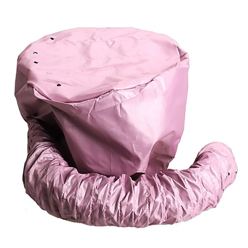 Серебристая/Розовая портативная мягкая шапочка для сушки волос, капот, шапка, женский фен, домашний парикмахерский салон, Регулируемый аксессуар - Color: Pink