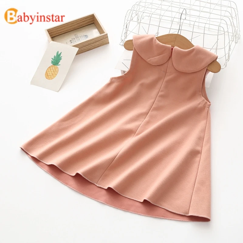 Babyinstar/осенне-зимнее платье для девочек; сарафан; милое Брендовое платье для девочек с вишней; детская одежда; Эксклюзивная осенняя одежда для девочек