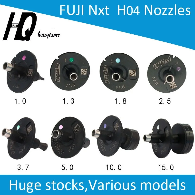 FUJI Nxt chip Mounter H04 Nozzle 0.4 0.7 1.0 1.3 1.8 2.5 3.7 5.0 10.0 Pick and Place Machine SMT spare parts smt juki nozzle 7500 7501 7502 7503 7504 7505 7506 7507 7508 assy for juki rs 1 pick and place machine smt machine nozzle