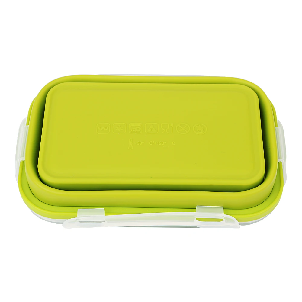 Folding Food Container Bento Boxes Portable Bowl Microwave Dinnerware Storage Box Lunchbox Silicone Lunch Box 350/500ml