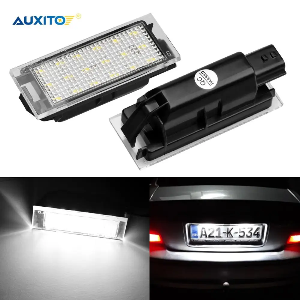 LED para matrícula de coche luz para Renault Megane 2 Clio Laguna 2 Megane 3 Twingo maestro Vel Satis accesorios Canbus No Error lámpara