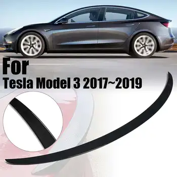 

1Pc Glossy Black Rear Trunk Wing Spoiler Cover Trim For Tesla Model 3 2017~2019
