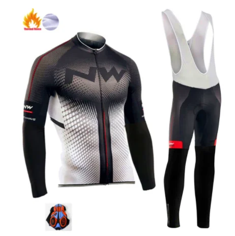 Northwave Pro Team Зимняя велосипедная Одежда дышащая Ropa Ciclismo с длинным рукавом MTB велосипедная одежда верхняя спортивная одежда - Цвет: 9
