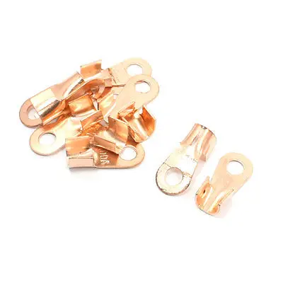 

10pcs 100A Ring Tongue Cable Wiring Welding Copper Connector Terminal