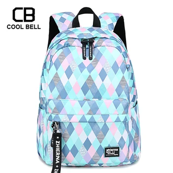 

Diamond pattern Women Backpack Nylon Girls School Bags For Teenager Girl School Backpack Travel Sprots Backpacks mochila escolar