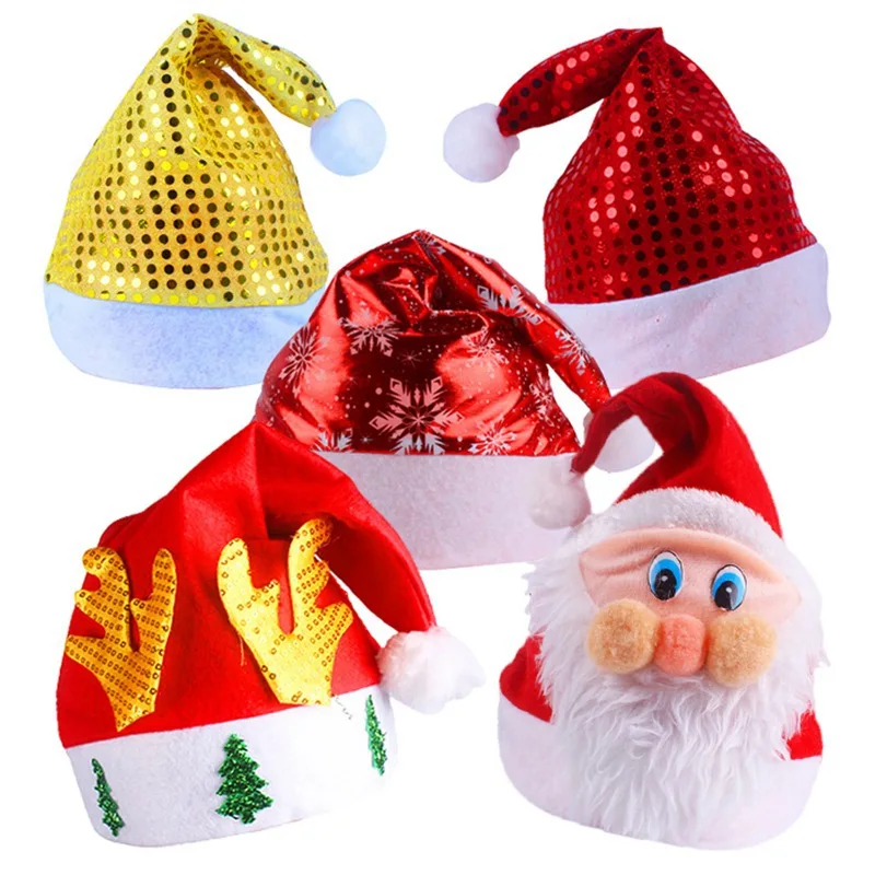 Рождественские шапки, детские рождественские украшения, шапки Санта-Клауса для детей, шапки для мальчиков и девочек, аксессуары для рождественской вечеринки