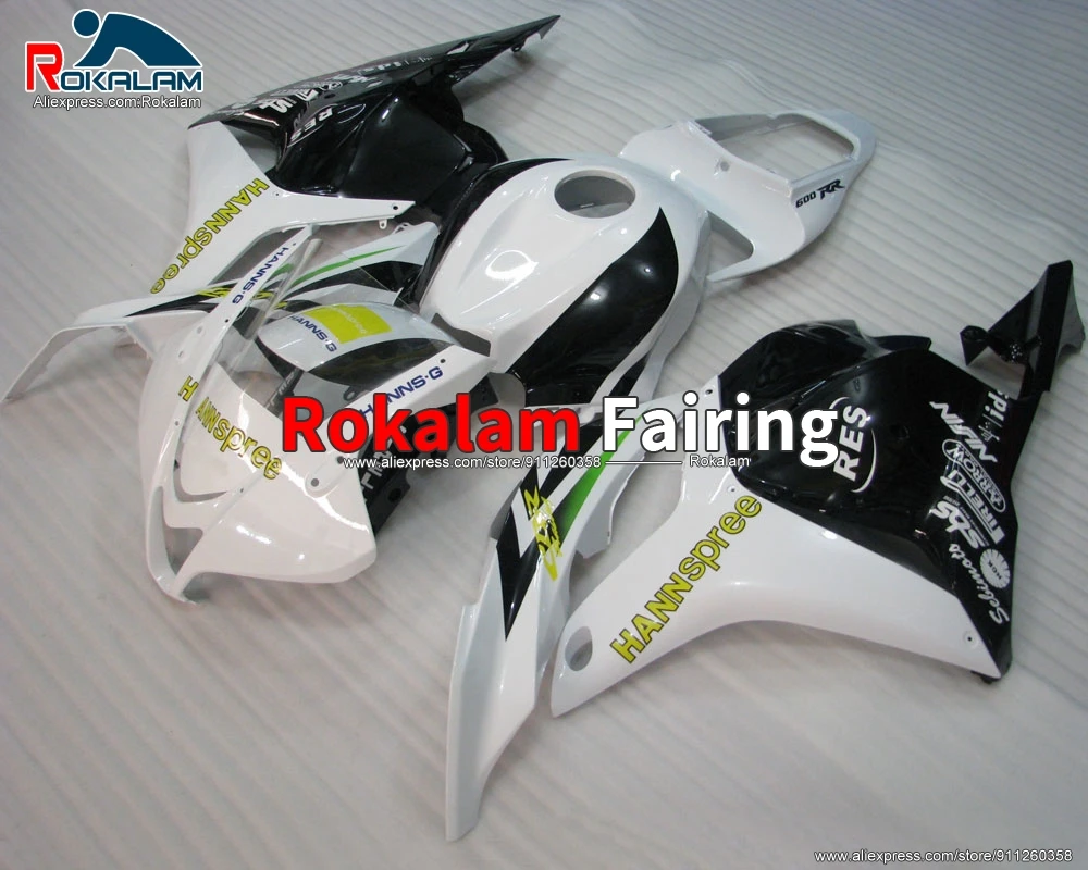 

Мотоциклетные халлы для Honda CBR600RR F5 2010 CBR 600RR 2012 2009 мотоциклетный белый черный комплект обтекателей (литьё под давлением)