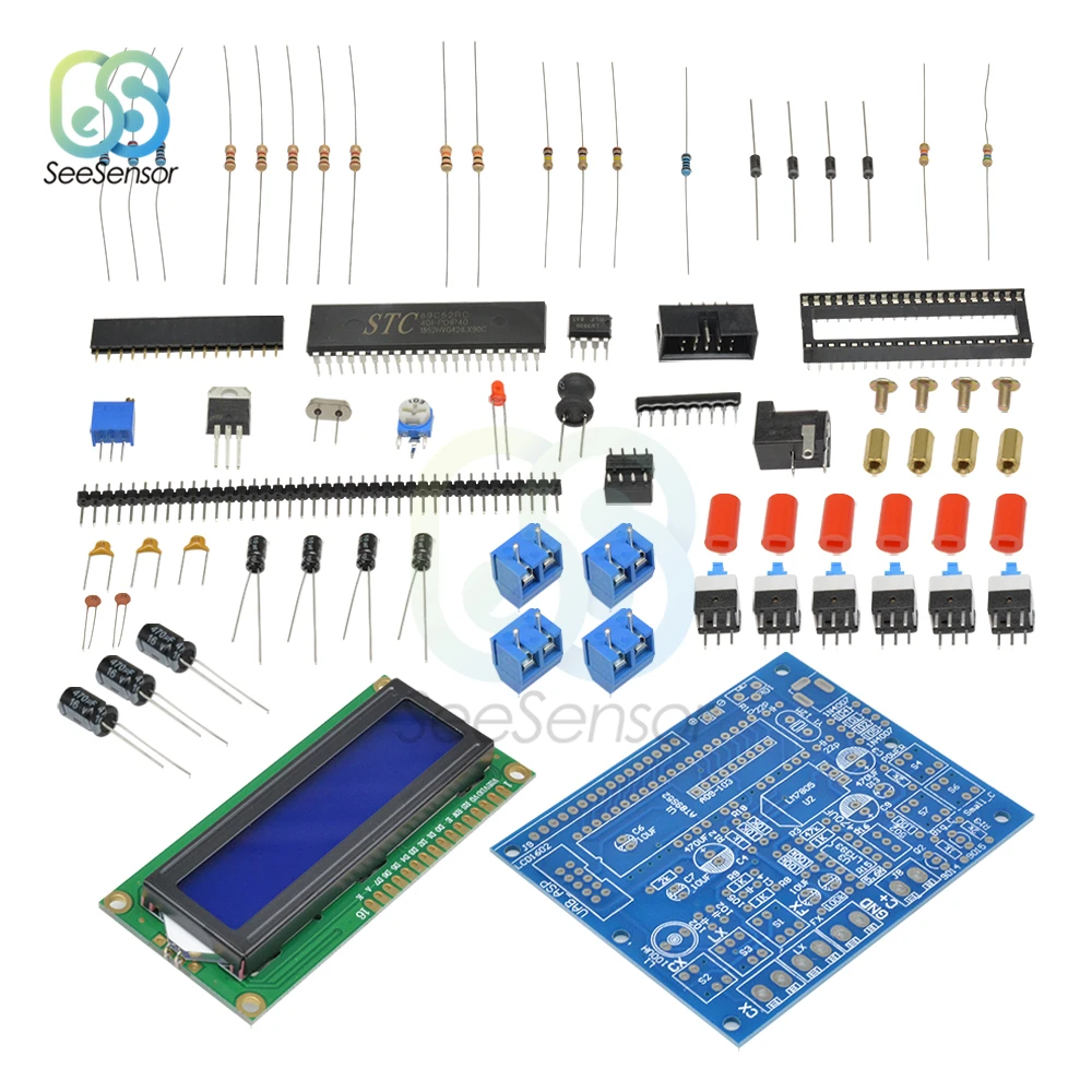 medidor de indutância de capacitância de lcd secohmômetro kit diy