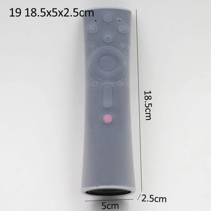 19 18.5x5x2.5cm 1 защитный чехол силиконовый Пылезащитный Водонепроницаемый 22 размер прозрачный кондиционер чехол для пульта дистанционного управления ТВ - Color: 19 18.5x5x2.5cm