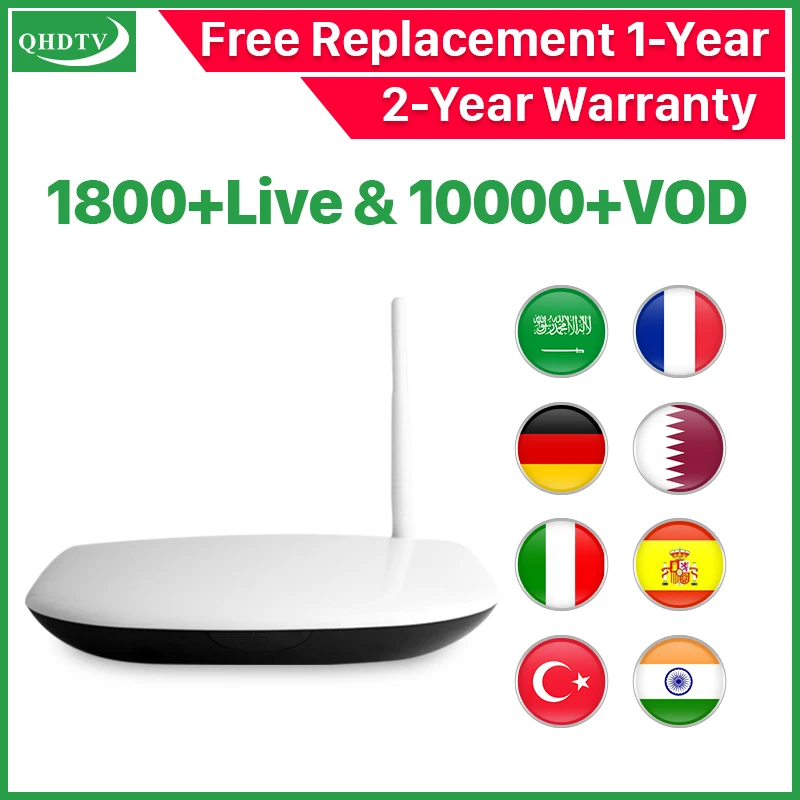 Q1304 IP tv Арабский Rk3229 Android 8,1 ТВ приставка приемник Android 4k QHD tv HD Бельгия Нидерланды Франция IP tv подписка IP tv