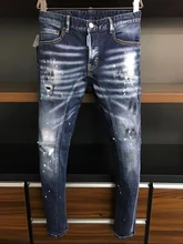 

2021 Fashion Trend DSQ2 Washed, Worn, Holes, Paint Spots Men's Jeans *A399