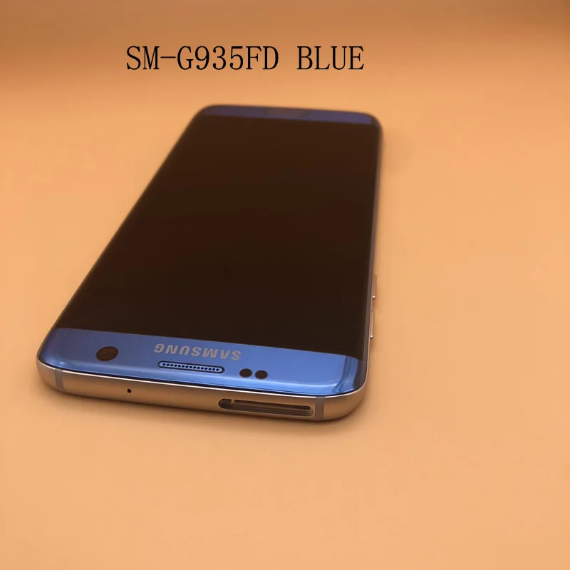 5,5 '' Супер Amoled дисплей для SAMSUNG Galaxy S7 edge G935 SM-G935F G935FD ЖК-экран сенсорный дигитайзер с рамкой - Цвет: G935FD FRAME BLUE