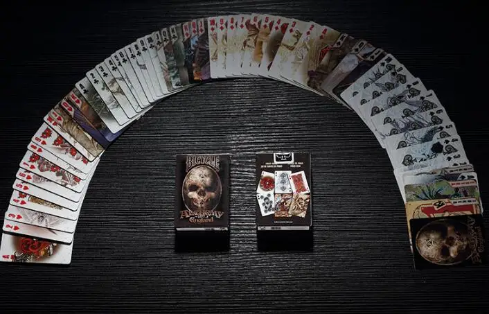 Черный сердечник бумага Алхимия английская колода игральные карты Расширенный бумажный Pokerset Волшебные трюки Коллекция подарков Pokers 63x88mm