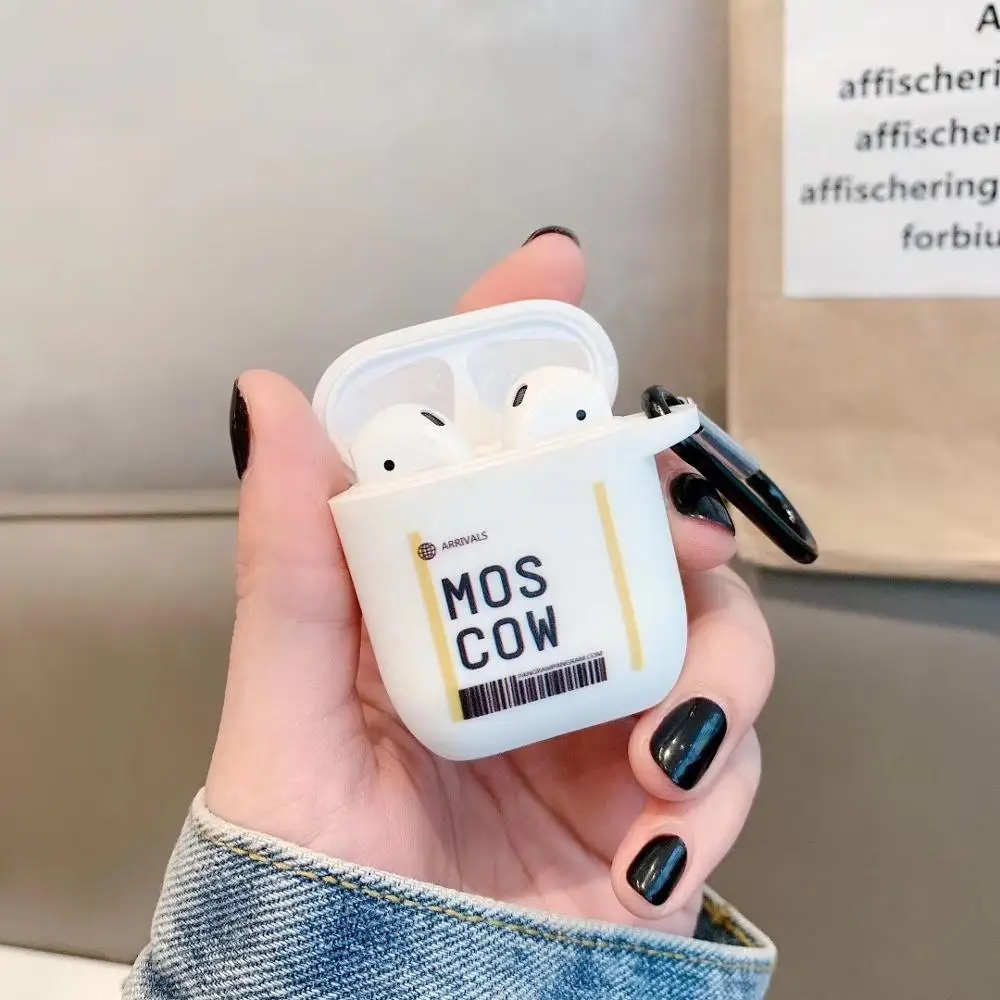 Мягкий силиконовый стильный противоударный чехол для наушников для Apple Airpods 1/2 защитный чехол для наушников