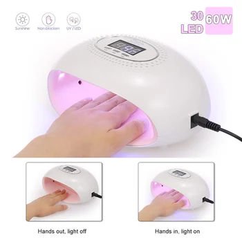 

60W Star 3 Smart Nail Lamp Dryer LED UV Nail Dryer Curing Lamp Professional Nail Art Gel Polish Curing Tool Manicure