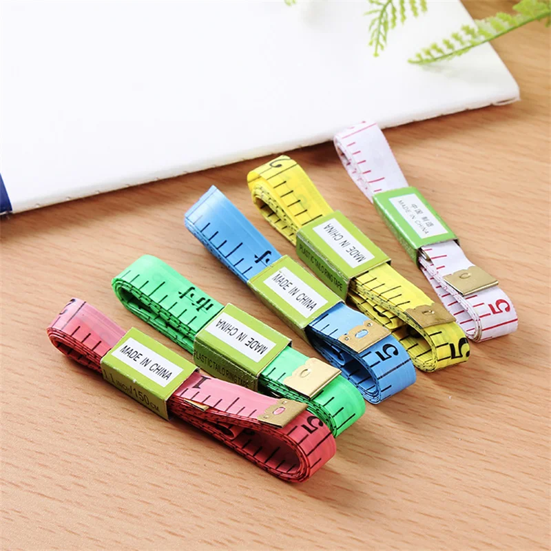 150mm Body Measuring Ruler Sewing Tailor Tape Measure Soft Meter Sewing Measuring Tape Random Color Durable Woodworking Tools