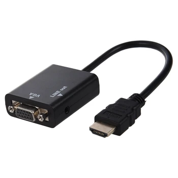 

1080P HDMI Male to VGA Female Cable Video Converter Adapter HD Conversion Cable with o Output