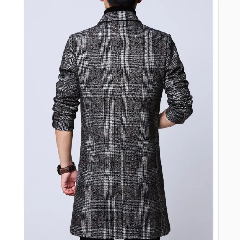 Плащ-Тренч плащ куртка мужская мужские пальто Повседневное Slim Fit ветрозащитные капри для девочек в клетку длинное пальто Для мужчин модные зимние пальто Homme плюс Размеры 5XL 6XL