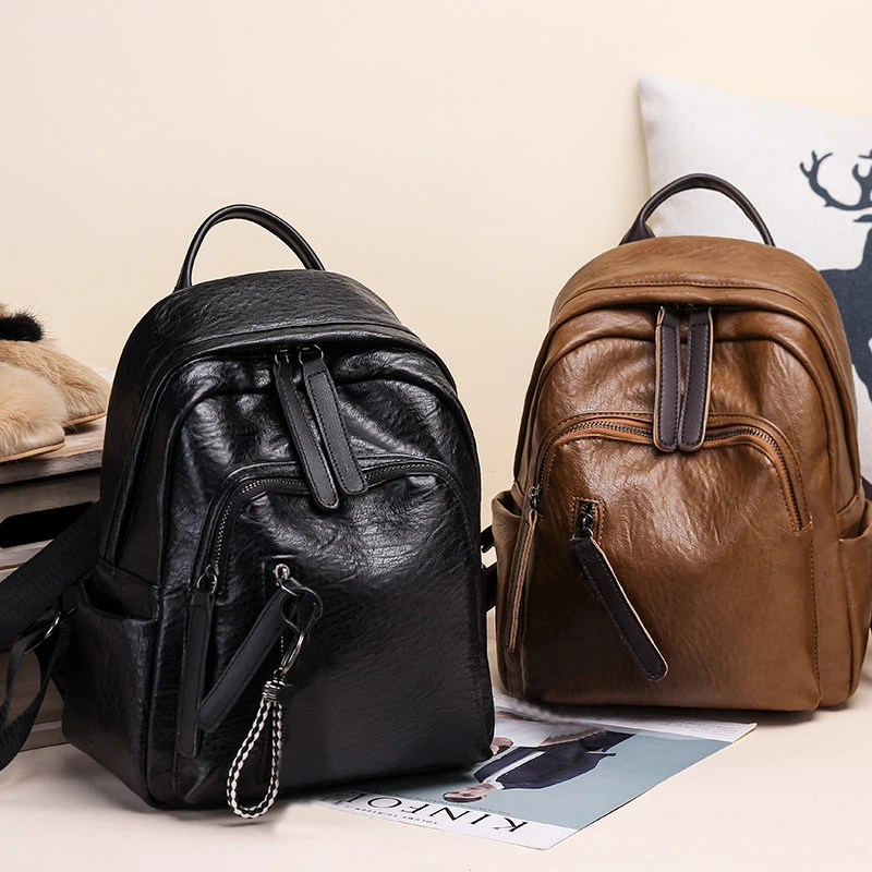 

JIULIN HOT New Chic Backpack Lightweight Spacious Casual Daypacks Soft PU Leather Mini Cute Bag For girls Female Girls Ladies