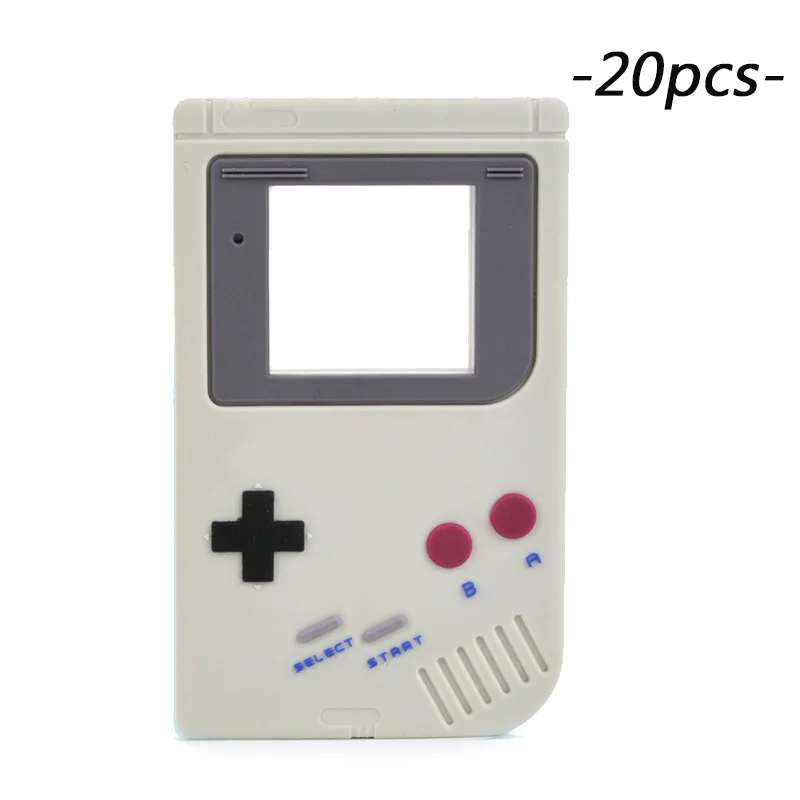 01 Детский Прорезыватель 20 шт Gameboy еда без бисфенола-а класс игрушки, Силиконовые Прорезыватели мультфильм Жевательная безопасная цепочка для прорезывания зубов кулон - Окраска металла: 01