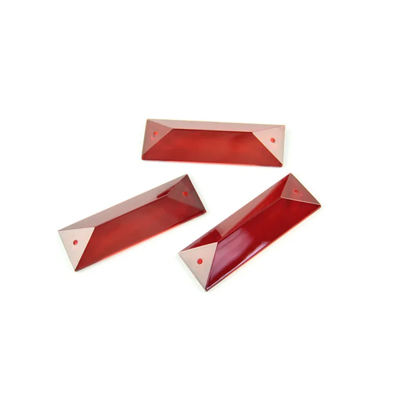 dark red 22x63 мм Хрустальная треугольная подвеска Разноцветные кристаллы части для люстры педанты хрустальной люстры - Цвет: dark red