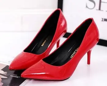 

YEELOCA Women Shoes m002 Pointed Toe Pumps Patent Leather KW015