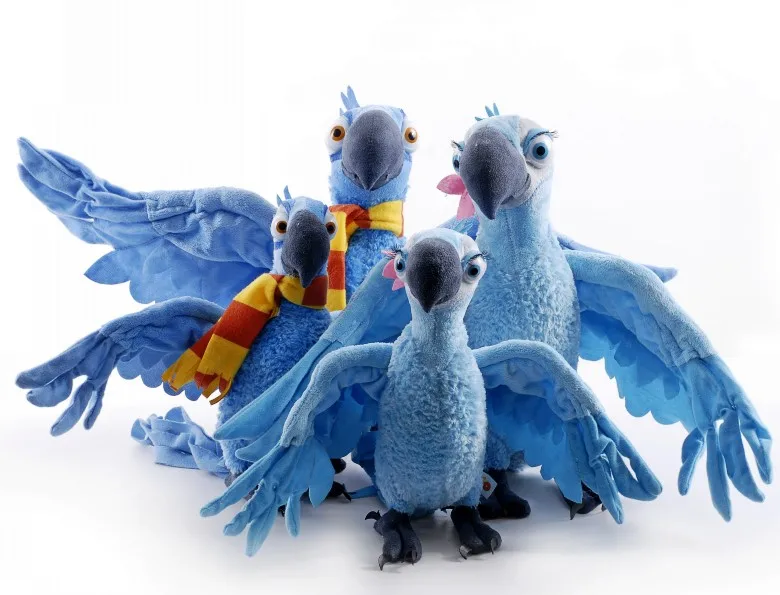 Rio 28 см Плюшевые игрушки Blu и драгоценный камень попугай птица канарейка плюшевые игрушки для детей подарок игрушки