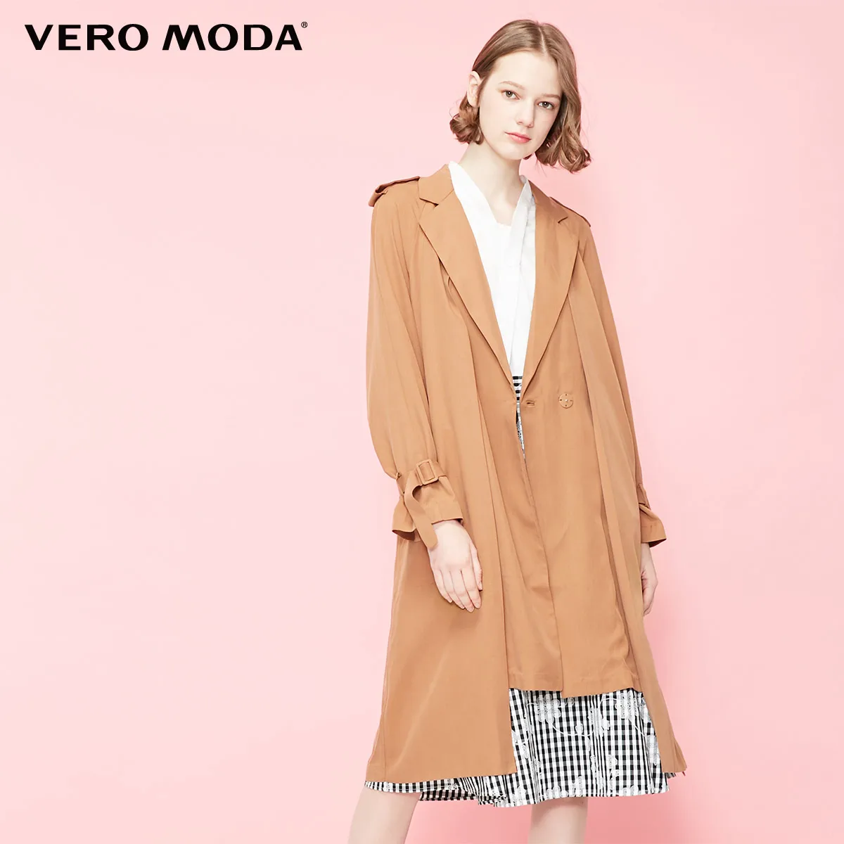 Caramel camel s Vero Moda женский плащ со скрытыми пуговицами на шнуровке | 319121527 - Цвет: Caramel camel s