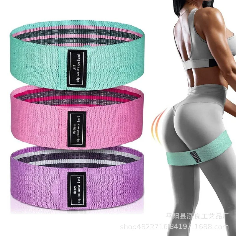 Resistance Band Elastic Fitness Hip Exercise Squat Yoga Tension Strap Non-Slip Strengthening | Спорт и развлечения