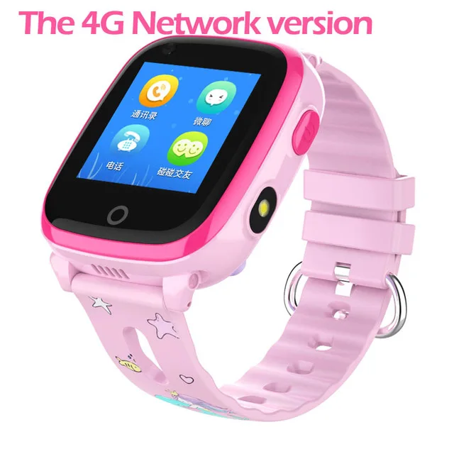 pink 696 DF33Z 4G Smart Kids Watches Waterproof video call One-click SOS for help Camera WIFI GPS location tracking Children's watch - Цвет: pink