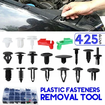 

425pcs Set Rivet Fasteners Auto Car Plastic Pin Panel Moulding Clip Kit