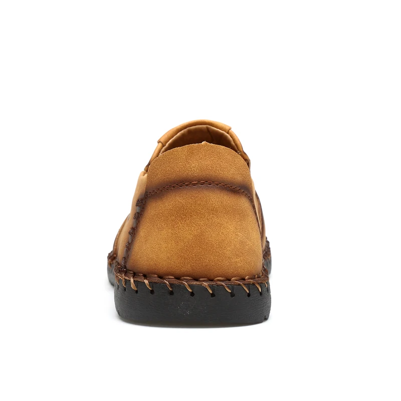 2020 Classic Mens Casual Shoes Men Loafers Split Leather Shoes Men Flats Handmade Lace-up Hot Sale Moccasins Shoes Size 6.5-12.5