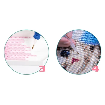 

2 Set Diamond Painting Cover Notebook Journal A5 DIY Diamond Painting 50 Pages Notebook Diary Book - Peacock & Flower