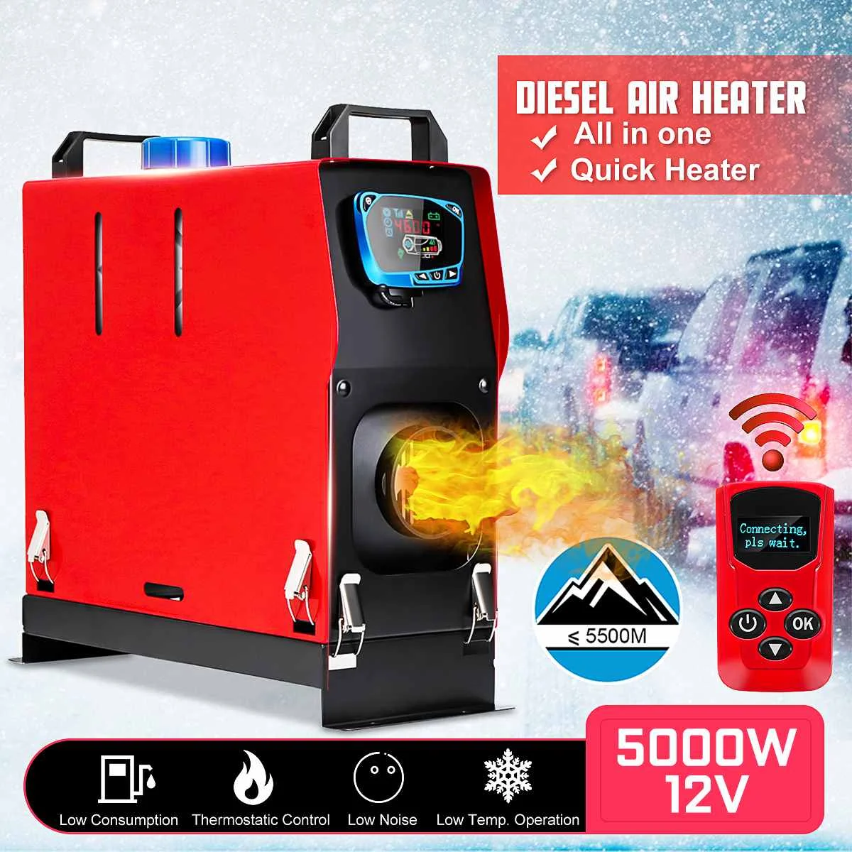 Lucht Diesel Parking Oil Brandstofpomp, 12-24V Parking Heater Lucht Diesel Parking Oil Brandstofpomp, 12-24V Parking Heater