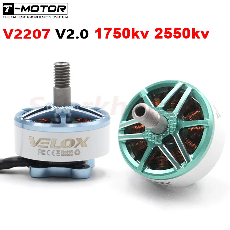 Moteur Brushless Velox T KV2550 V2 2207 - 4S Pour Drone FPV - Bleu Glace