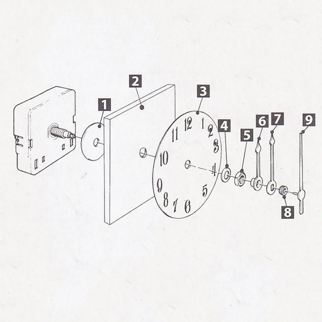 Quartz DIY Wall Clock Movement Wall Mounted Clock Movement Mechanism Silent Sweep Quartz with 2 Long Hands Kit