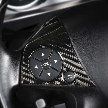 

Steering Wheel Buttons Frame Decoration Cover Trim 2014-2016 For Benz C class W204 2007-2010 Carbon Fiber Car Accessories