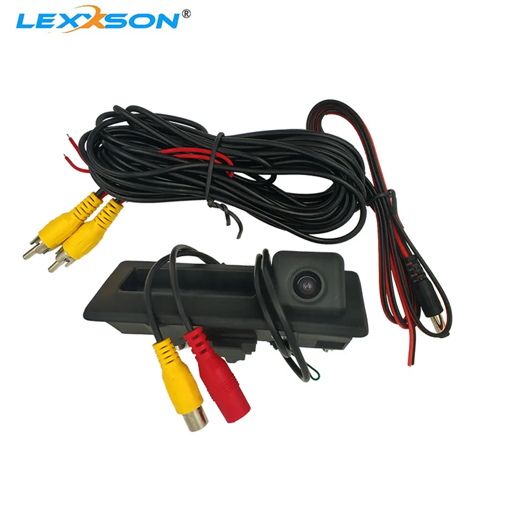 LEXXSON CCD HD Ночная vison Автомобильная камера заднего вида для Audi Car A3 A4 A5 A6 Q5 Q3 HD камера заднего вида NTSC камера с ручкой багажника