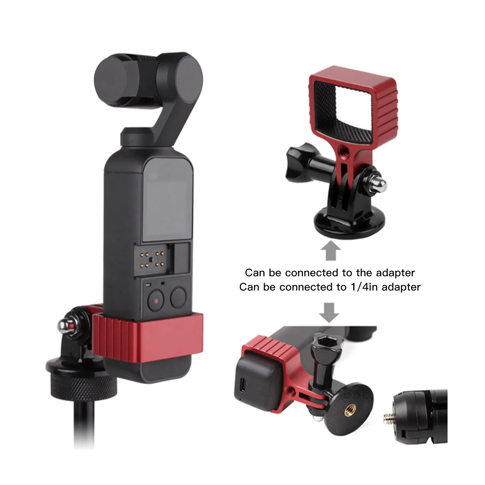 Адаптер из алюминиевого сплава Sunnylife с винтовым отверстием 1/4 дюйма для DJI OSMO POCKET