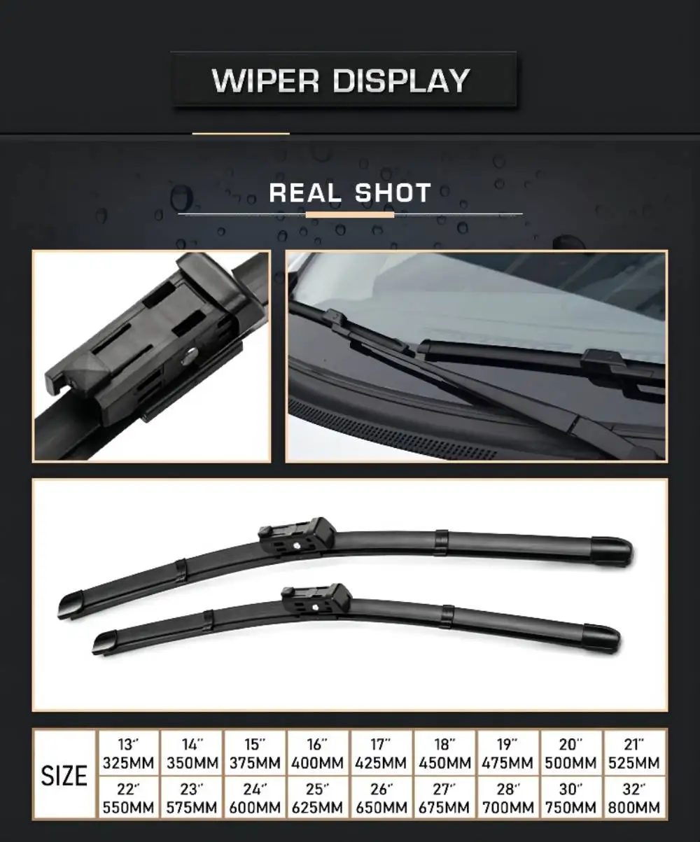 Wiper Front Rear Wiper Blades Set For VW Golf MK 7 2012 2013 2014 2015 2016 2017 2018 Windshield Windscreen 26"18"11" windshields