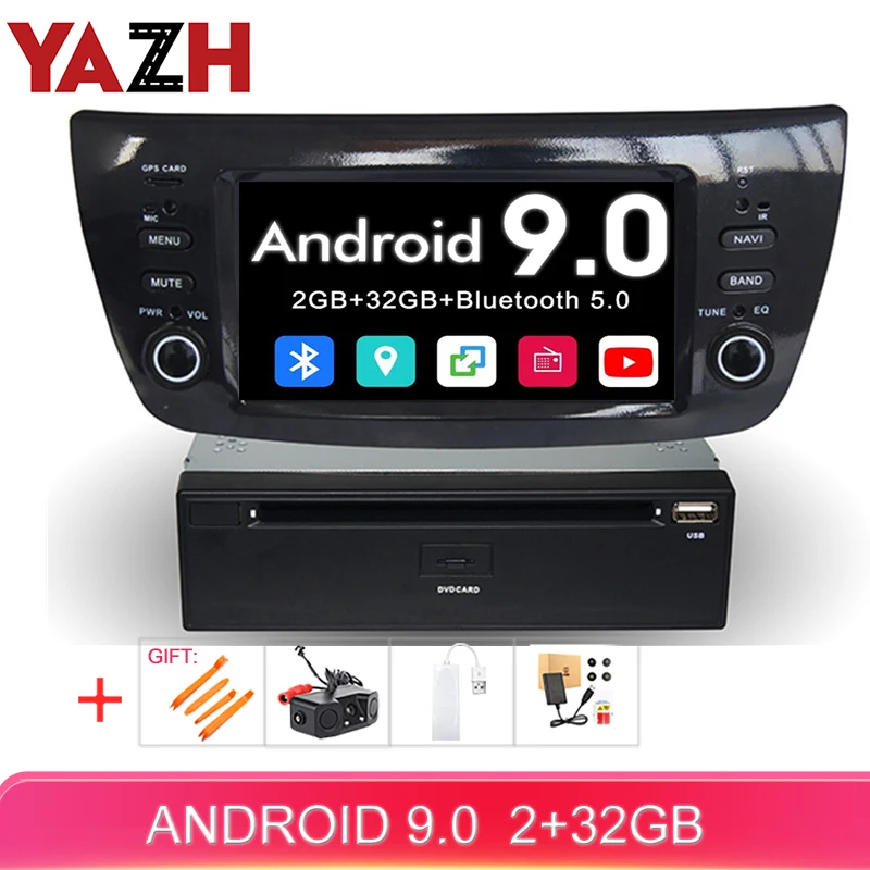 Автомобильная головная установка YAZH 1 DIN 32 ГБ для Opel Combo Fiat Doblo 2010 2011 2012 2013 2014 GPS