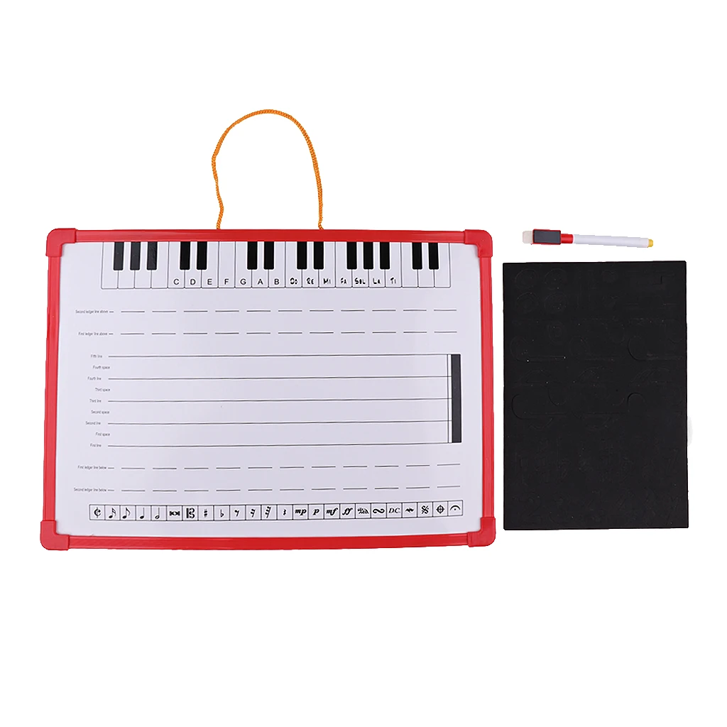 1 Set Music Theory Instruction Board Writing Whiteboard for Meeting School Teaching