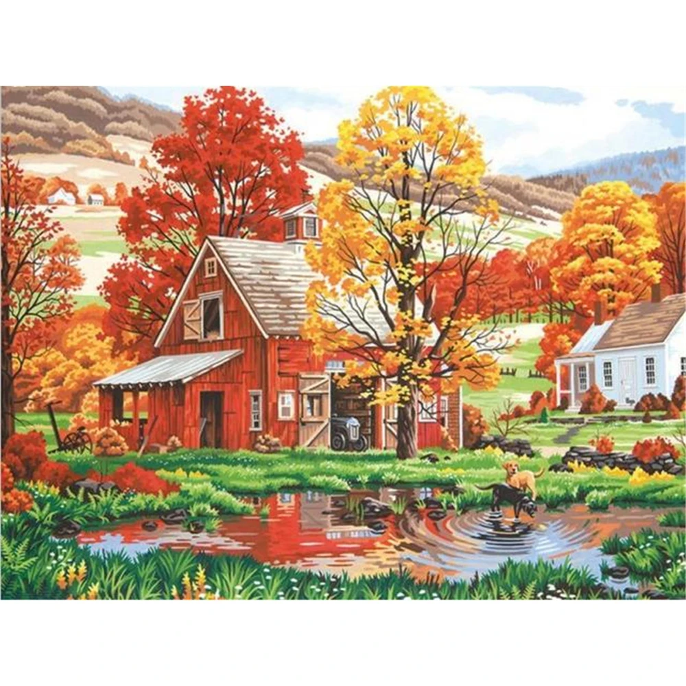 Landscape Natural Diy Cross Stitch Embroidery 11ct Kits Craft