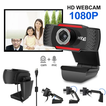 

1080P Webcam HD Web Camera Six Layer Glass Lens Autofocus Webcams For Skype Computer Clip-on Laptop Desktop Video Call