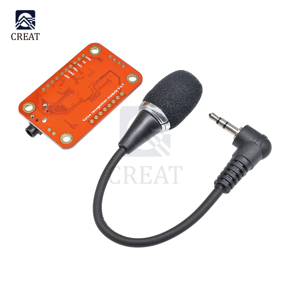 Speed Recognition Voice Recognition V3 Module Compatible Board for Arduino Support 80 Kinds of Voice High Accuracy Microphone